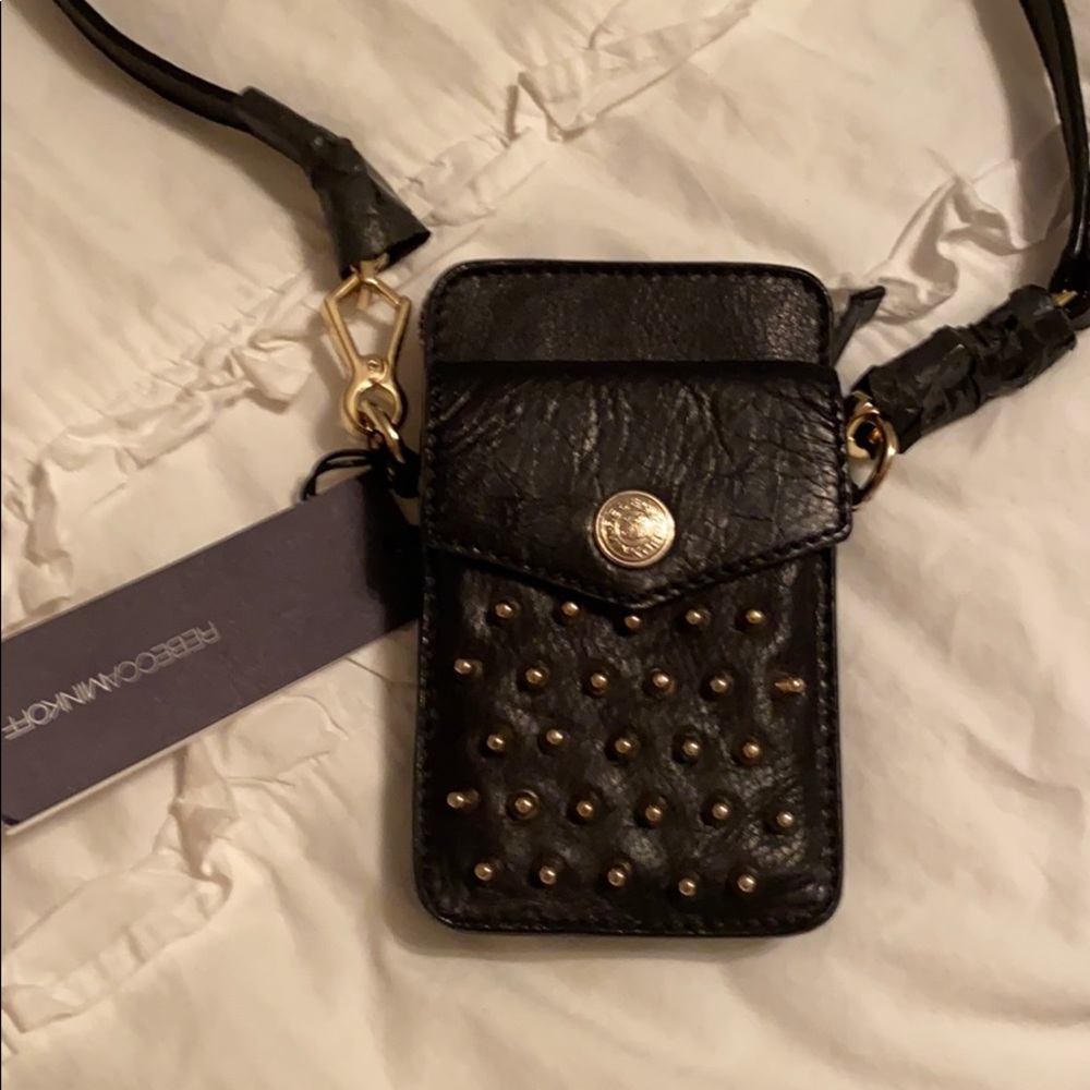 Rebecca Minkoff Iphone crossbody purse black studs